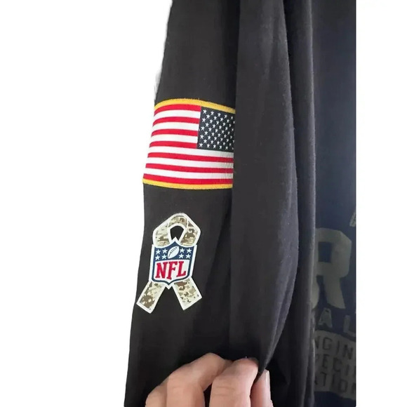 Nike Dri-Fit Gray NFL Team Apparel Las Vegas Raiders Long Sleeve T-Shirt Size XL - Picture 6 of 8